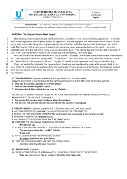 UNIVERSIDADES DE ANDALUC&Iacute;A PRUEBA DE ACCESO A LA