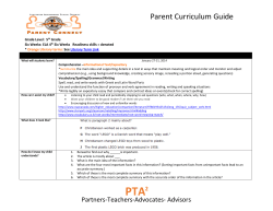 Parent Curriculum Guide