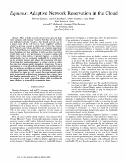 Equinox: Adaptive Network Reservation in the Cloud