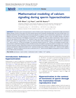 Mathematical modeling of calcium signaling during sperm