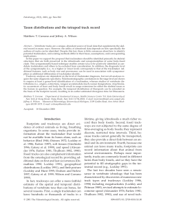 Taxon distributions and the tetrapod track record