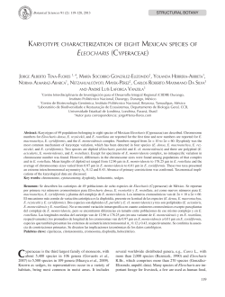 KARYOTYPE CHARACTERIZATION OF EIGHT MEXICAN SPECIES