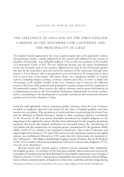 the influence of england on the first english gardens in the southern