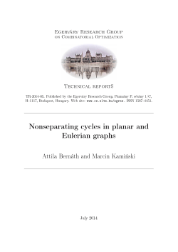 Nonseparating cycles in planar and Eulerian graphs