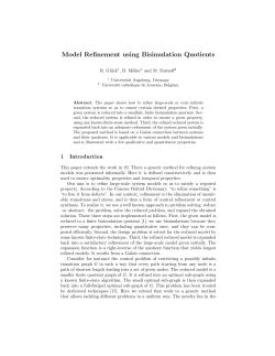 Model Refinement using Bisimulation Quotients