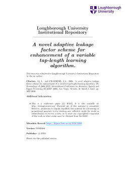A novel adaptive leakage factor scheme for enhancement