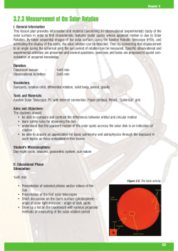 3.2.3 Measurement of the Solar Rotation