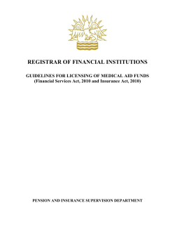 Guideline for Registration of Medical Aid Schemes