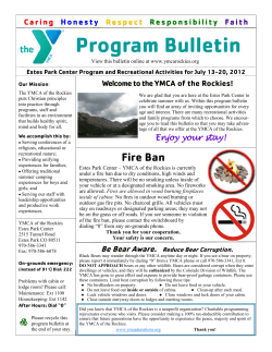Program Bulletin - YMCA of the Rockies