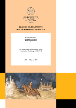 quaderni del dipartimento di economia politica e statistica