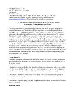 Thinking and Writing Through New Media