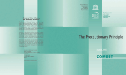 The Precautionary Principle - UNESDOC