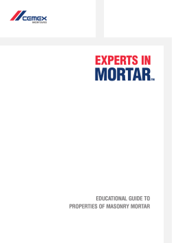 educational guide to properties of masonry mortar