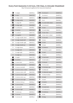 Every Font Awesome 4.3.0 Icon, CSS Class