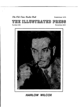 harlow wilcox - Old Time Radio Researchers Group