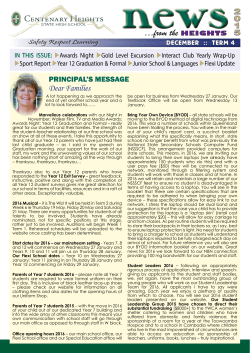 december-newsletter - Centenary Heights State High School
