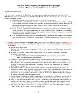 Submission Checklist