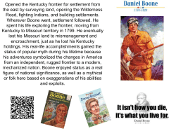 Opened the Kentucky frontier for settlement from