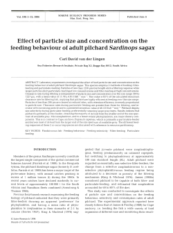 Effect of particle size and concentration on the feeding