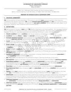 Whole Pet with Wellness Coverage Form