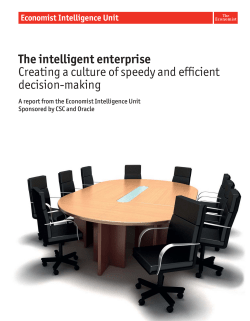 Economist: The intelligent enterprise: Creating a culture of