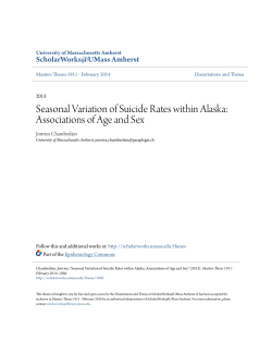 Seasonal Variation of Suicide Rates within Alaska