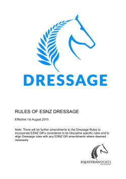 ESNZ Dressage Rules - New Zealand Pony Club