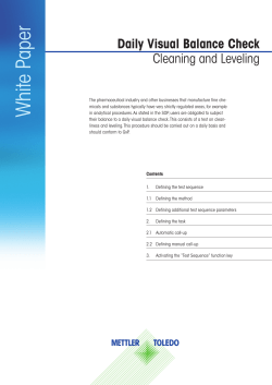 Daily Visual Balance Check