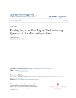 Reading the Jurors Their Rights: The Continuing Question of Grand