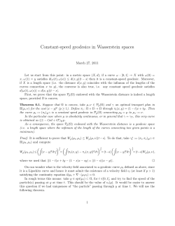 Constant-speed geodesics in Wasserstein spaces