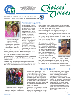 Celeste`s legacy Remembering Annie