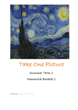 Year 2 Summer 1 Homework Booklet 1