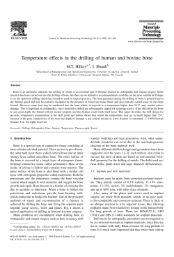 Temperature effects in the drilling of human and bovine bone