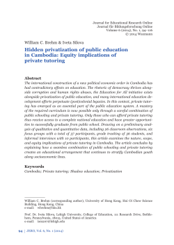 Hidden privatization of public education in Cambodia