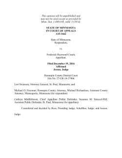 State of Minnesota, Respondent, vs. Frederick Raymond Couch