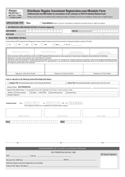 Distributor Regular Investment-Form-New