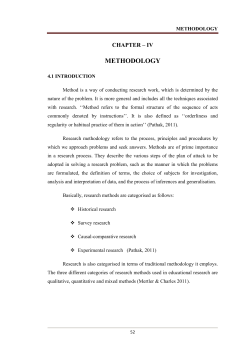 methodology - Shodhganga