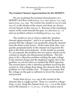 The Gradual Channel Approximation for the MOSFET
