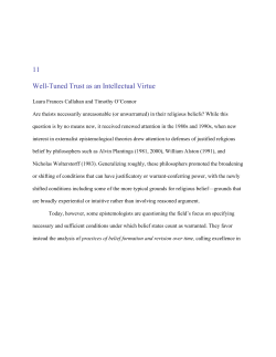 11 Well-Tuned Trust as an Intellectual Virtue