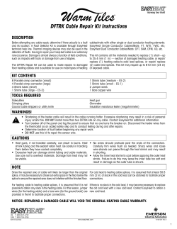 DFTRK Cable Repair Kit Instructions