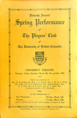 Programme - UBC Library