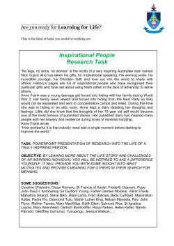 Inspirational People Research Task