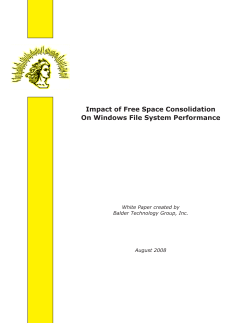 Impact of Free Space Consolidation On Windows File System