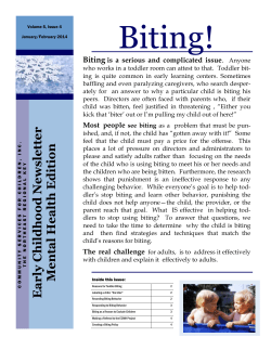 ECMH Newsletter - Biting - Community Service for Children