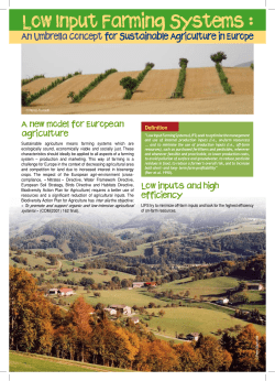 Low Input Farming Systems