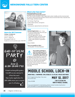 Middle School Lock-In - Teen Center Overview