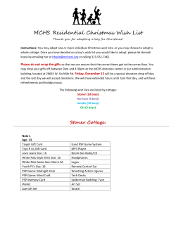 MCHS Residential Christmas Wish List