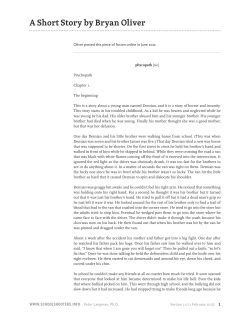 A Short Story by Bryan Oliver