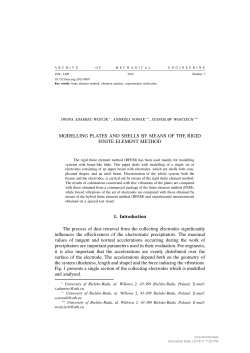 MODELLING PLATES AND SHELLS BY MEANS OF THE RIGID