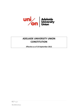 adelaide university union constitution